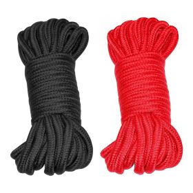 Shibari Soft Bondage Rope 2pk (Option: Black & Red)
