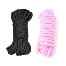 Shibari Soft Bondage Rope 2pk (Option: Black & Pink)