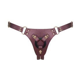 Strap-On-Me Leatherette Harness Generous (Option: One Size Aubergine)