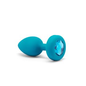 B-Vibe Vibrating Jewel Plug Small/Medium (Option: Aqua)