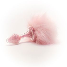 Crystal Delights Magnetic Sparkle Bunny Tail (Option: Pink)
