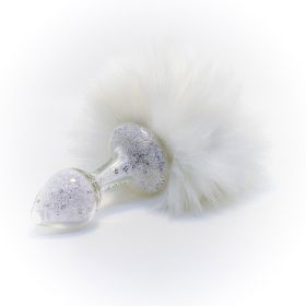Crystal Delights Magnetic Sparkle Bunny Tail (Option: White)