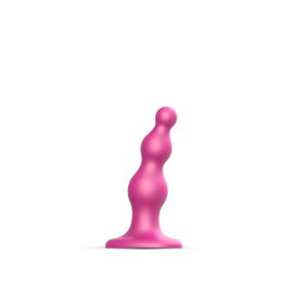 Strap-On-Me Beads Plug Dil Metallic Raspberry (Option: Small)