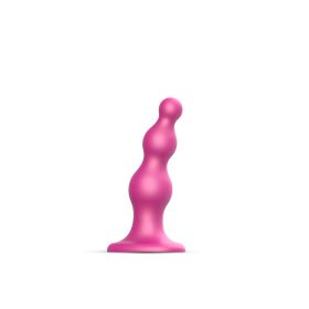 Strap-On-Me Beads Plug Dil Metallic Raspberry (Option: Medium)