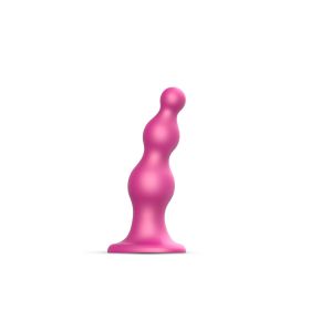 Strap-On-Me Beads Plug Dil Metallic Raspberry (Option: Large)